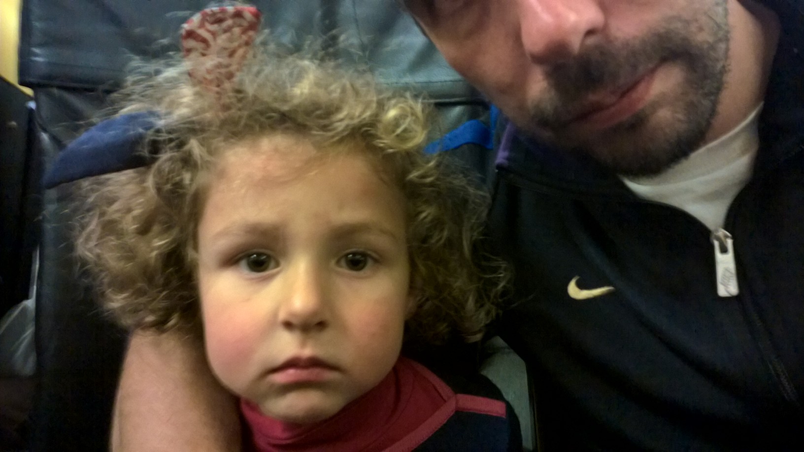 Le selfie dans l'avion