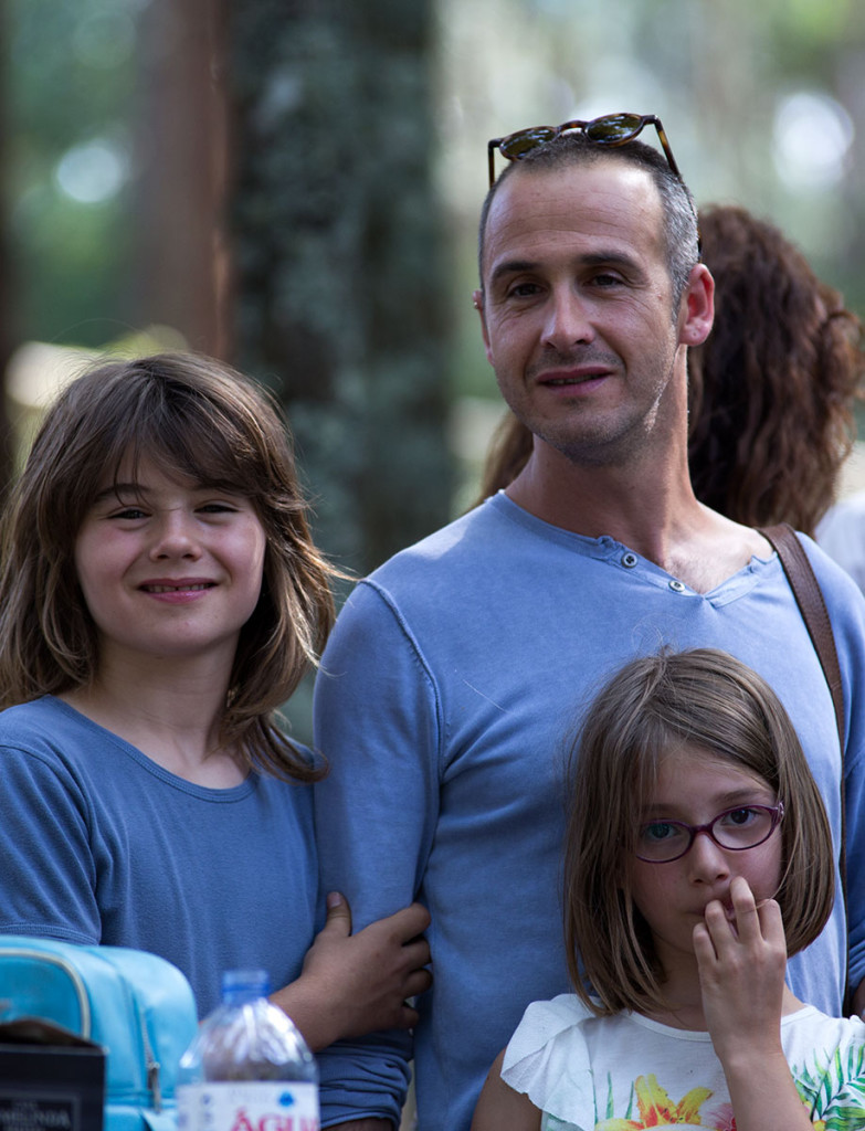 Richard et ses deux enfants, Morgan à gauche et Gabrielle à droite.