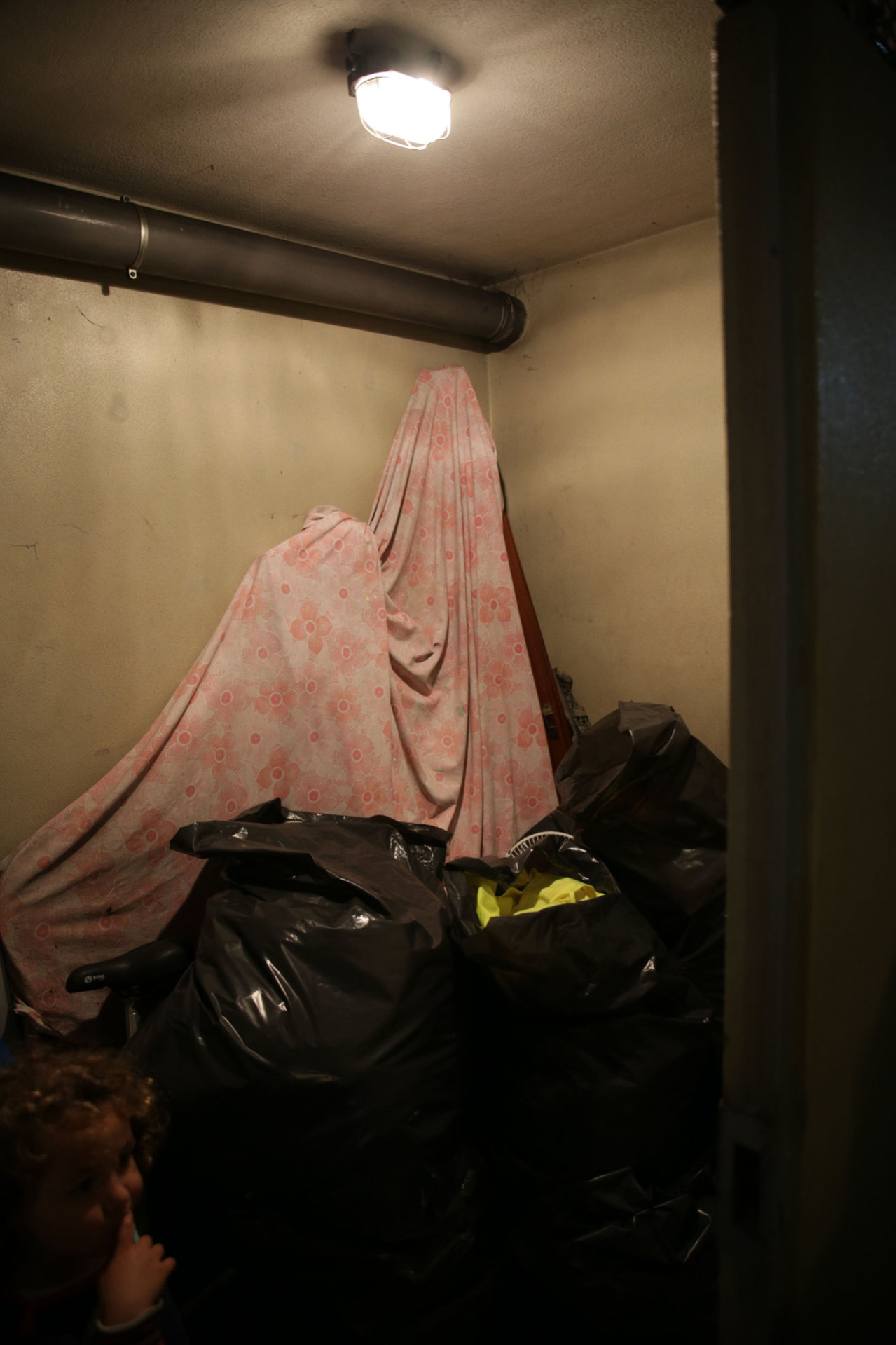 Un des deux débarras du garage.