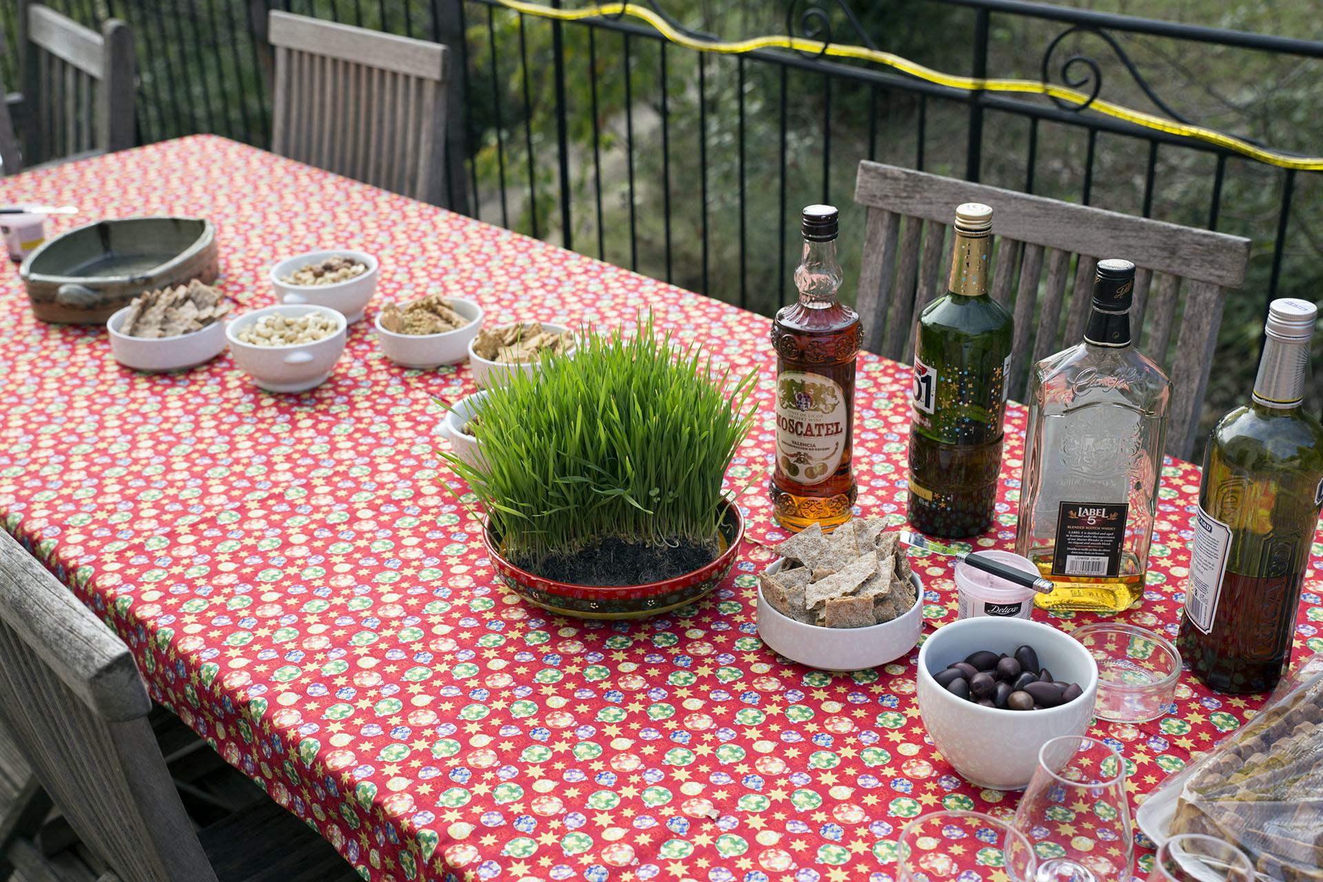 La table de l'apéro. Il faisait un temps exceptionnel.
