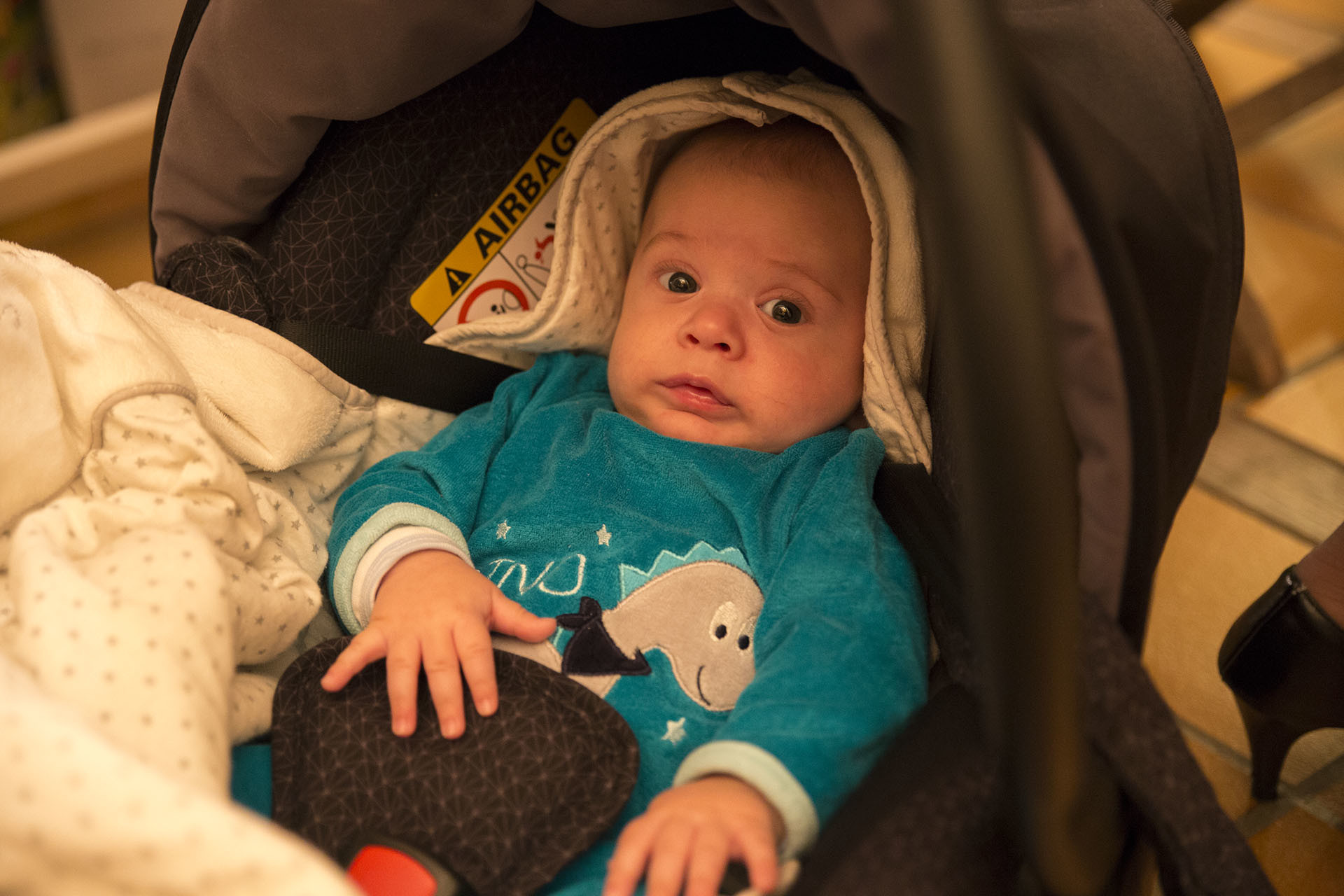 Nathan, qui est surpris de me voir. On peut le comprendre!
