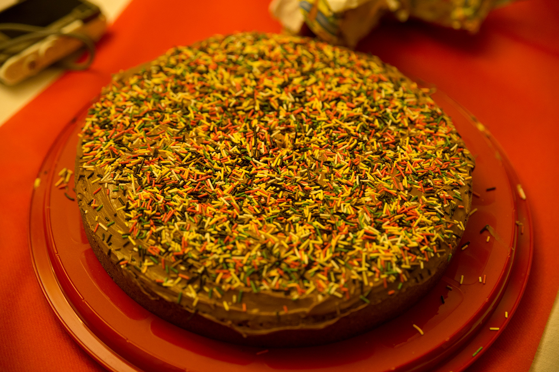 Le Gâteau. Chocolat, nappage mais pas de fourrage.