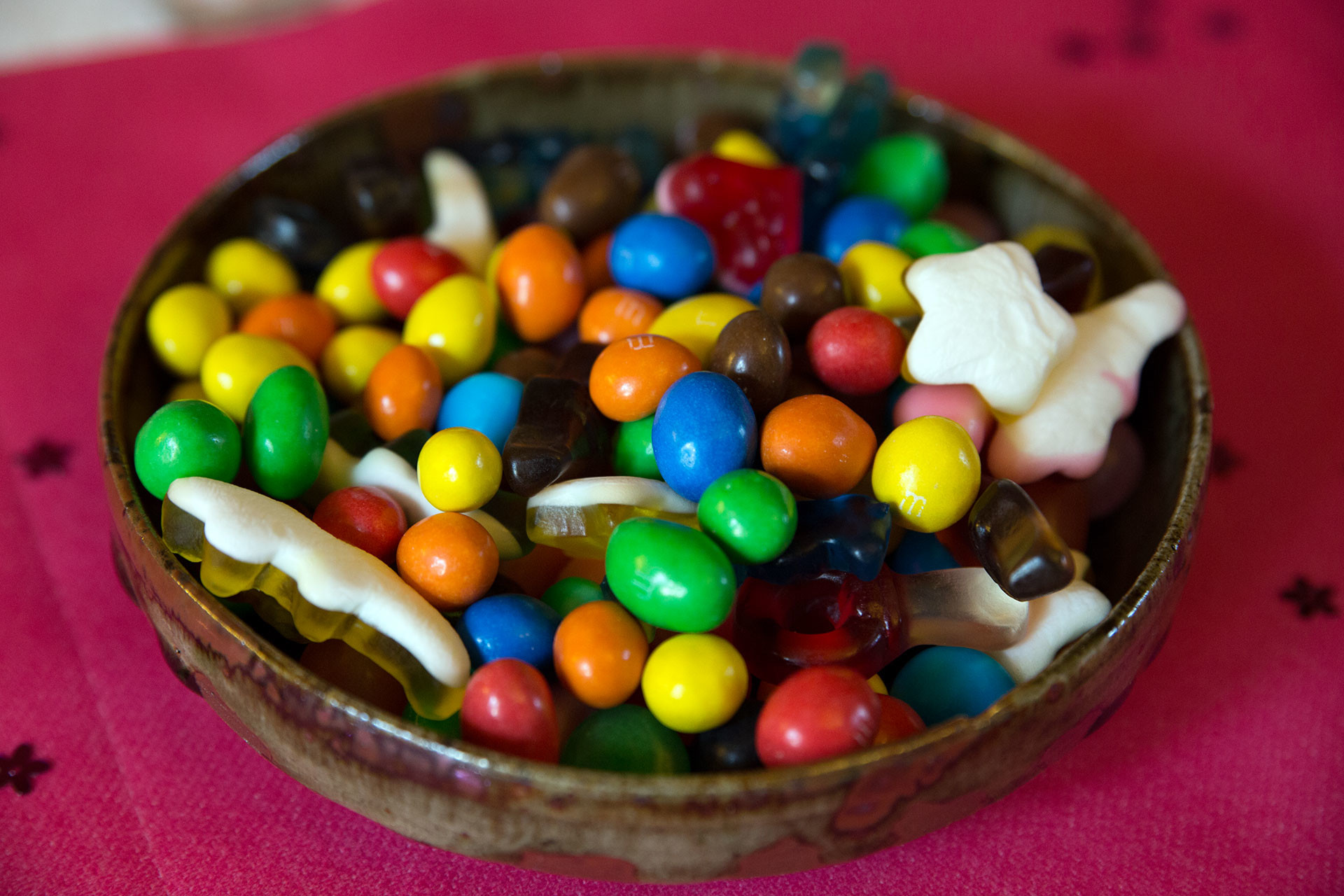 m&m's et haribos. Combinaison gagnante.