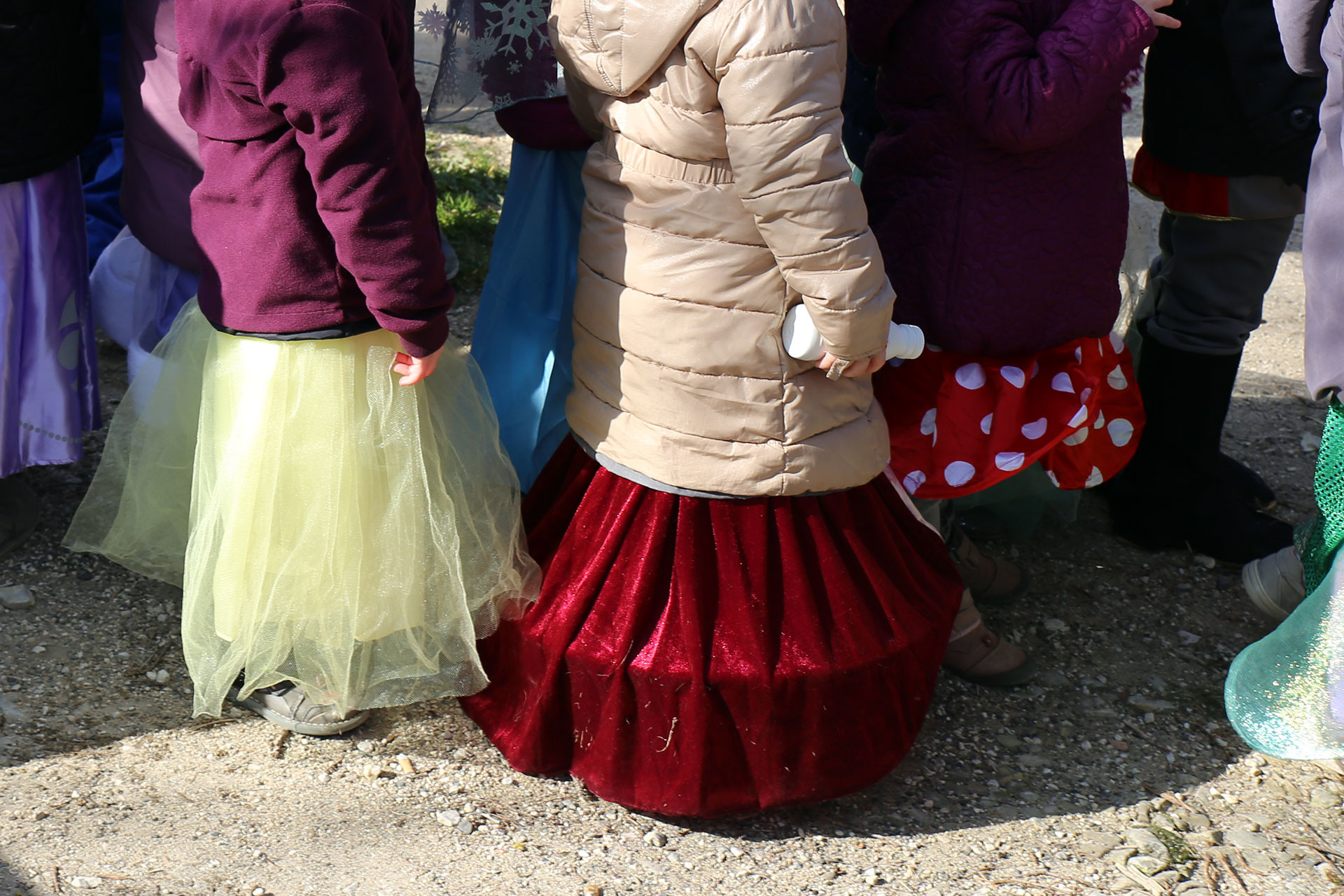Les robes de princesses avec les anoraks. Incohérence dans un pays qui a coupé la tête à ses sang-bleu légitimes ?