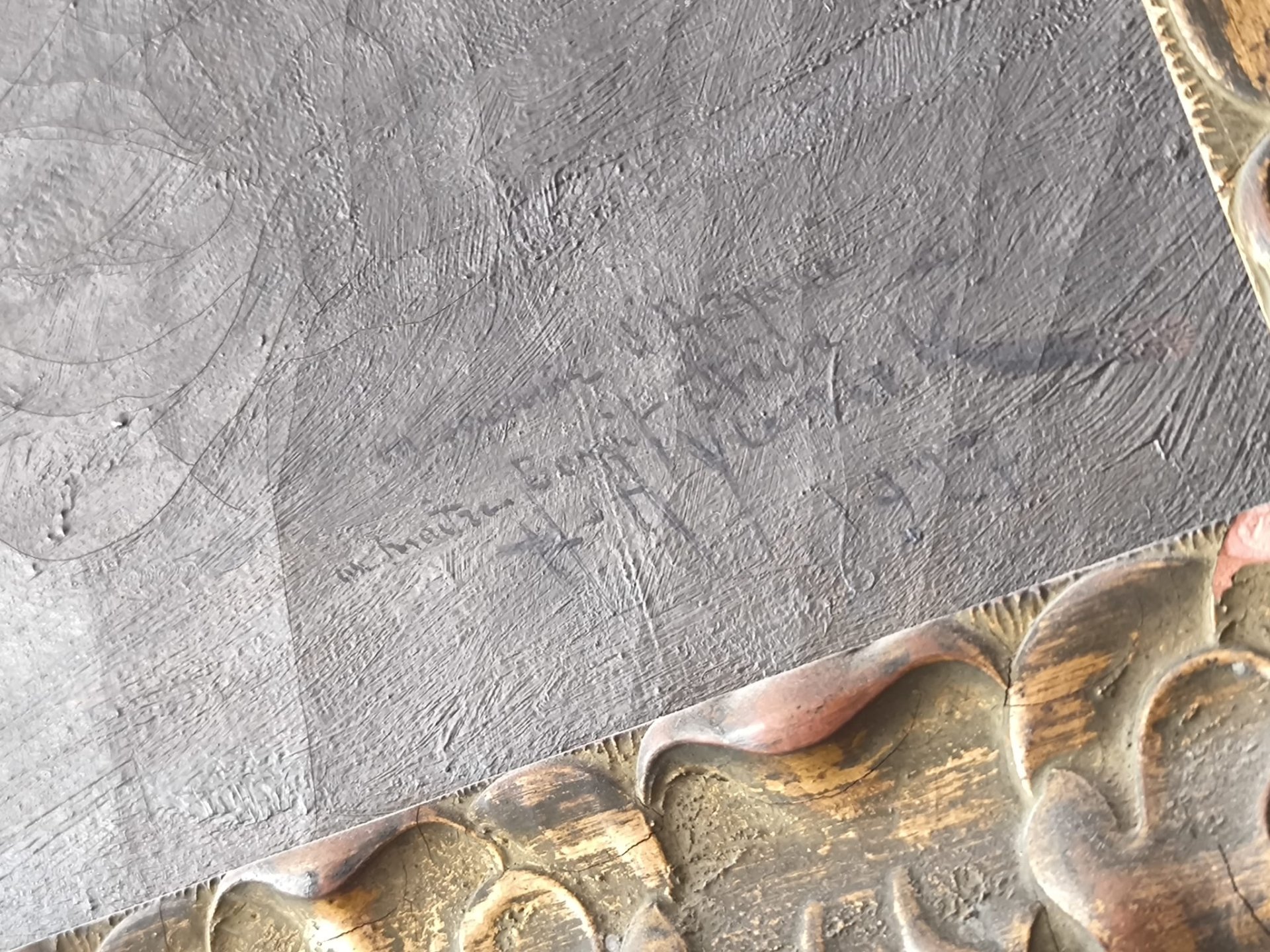 signature sur le tableau